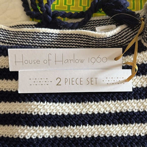 House of Harlow Blue & Cream Knit 2 Pc. set - Picture 6 of 6